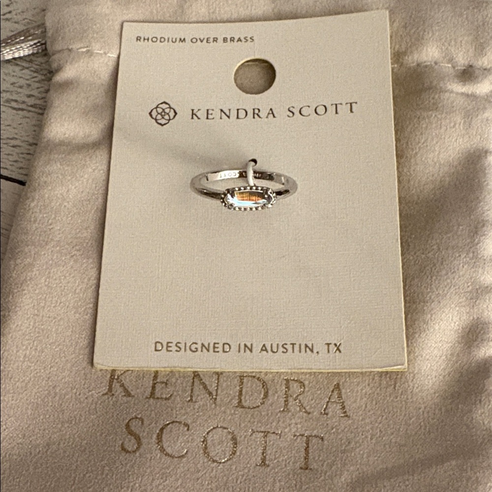 Kendra Scott Dichroic Glass Rhodium Over
Brass Size 8 - Picture 3 of 4